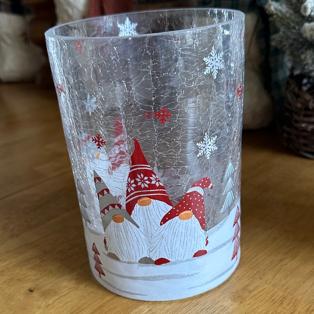 Yankee Candle Christmas Gnomes Candle Holder New NWT